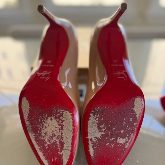 Christian Louboutin Simple Pump 85 Patent Calf Nude - Picture 2 of 5